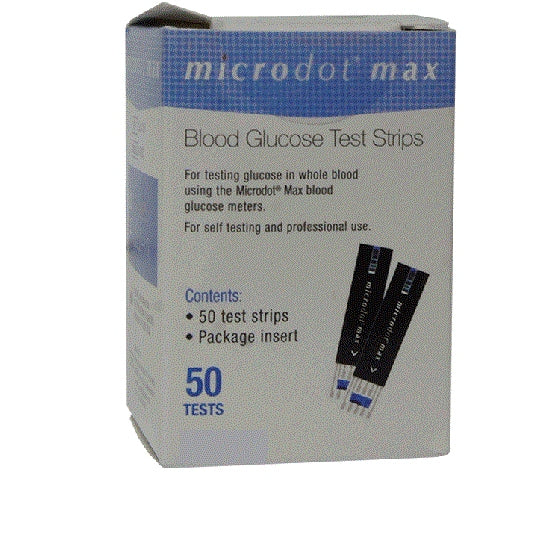 Microdot MAX Blood Glucose Test Strips x 50 -   Cambridge Sensors EasyMeds Pharmacy