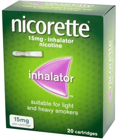 Pack of 3 x Nicorette 15mg Inhalator 20 Cartridges -   Nicorette EasyMeds Pharmacy