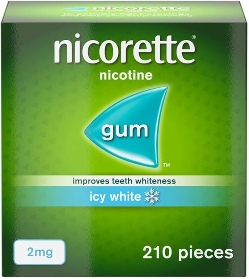 Nicorette Icy White Nicotine Gum 2mg x 210