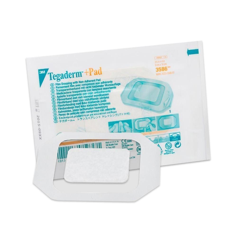 TEGADERM PLUS +PAD 3M Film Dressing 9cm x 10cm 3586 - Transparent/Waterproof/Non-Adh Pad -   3M EasyMeds Pharmacy