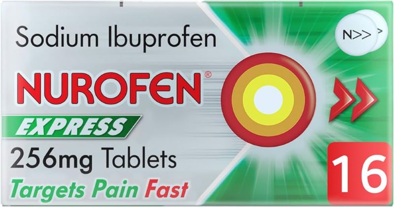 Nurofen Express Pain Relief 256mg Tablets | Pack of 16 -   Reckitt Benckiser EasyMeds Pharmacy