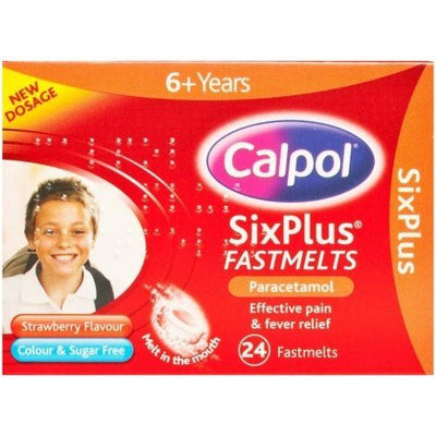 Calpol Six Plus 24 Fast Melts Tablets - Max 2/Order -   Johnson & Johnson EasyMeds Pharmacy