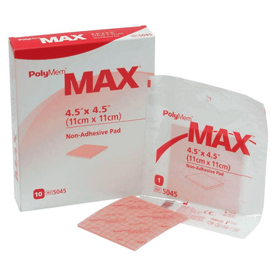 PolyMem MAX Non-Adhesive Dressing, Polymax Dressings 11cm x 11cm x 10 -   PolyMem EasyMeds Pharmacy