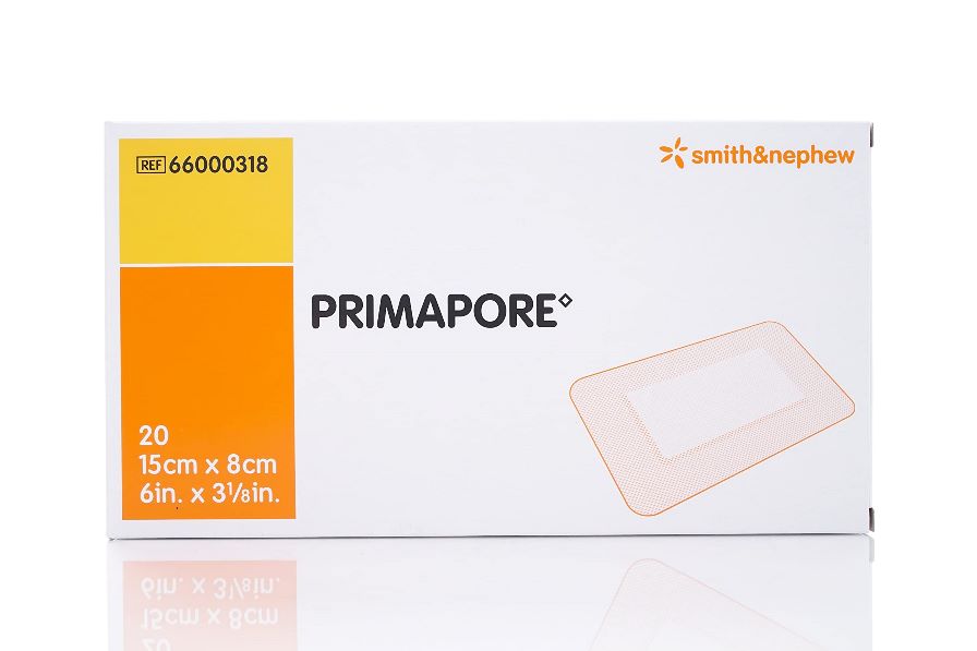 Primapore Adhesive Non-Woven Absorbent Wound Dressings 15cm x 8cm x20 -   Smith & Nephew EasyMeds Pharmacy