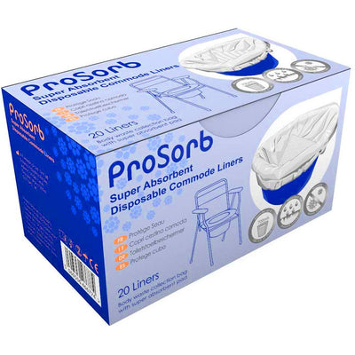 Prosorb Super Absorbent Disposable Commode Bed Pan Liners x 20 -   JFA Medical EasyMeds Pharmacy