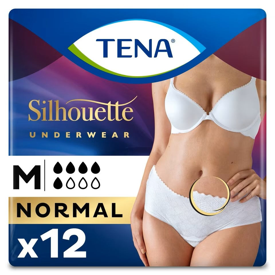 TENA Lady Silhouette Pants Normal Medium - 3 Packs of 12 (Incontinence Pants) -   Tena EasyMeds Pharmacy