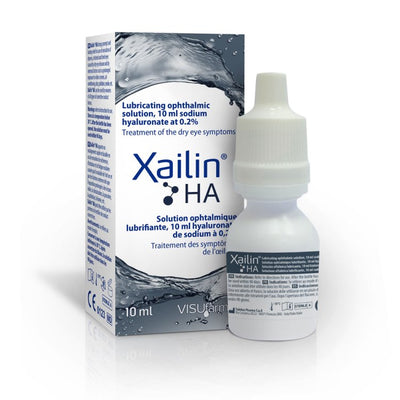 Xailin HA Hylauronic Acid 0.2% Eye Drops - 10ml x 3 -   Xailin EasyMeds Pharmacy