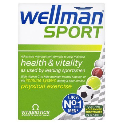 Vitabiotics Wellman Sport x 30 Tablets Advanced Sports/Fitness Supplement -   Vitabiotics EasyMeds Pharmacy