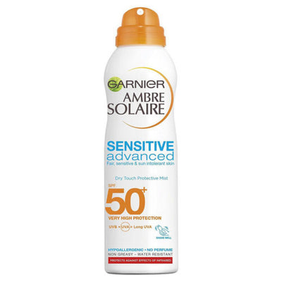 Garnier Ambre Solaire Sensitive SPF50+ Dry Mist Sun Cream Spray 200ml -   Garnier EasyMeds Pharmacy