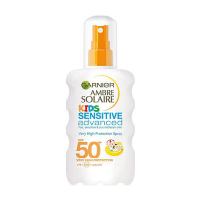 Garnier Ambre Solaire Kids Sensitive SPF50 Sun Cream Spray 200ml -   Garnier EasyMeds Pharmacy