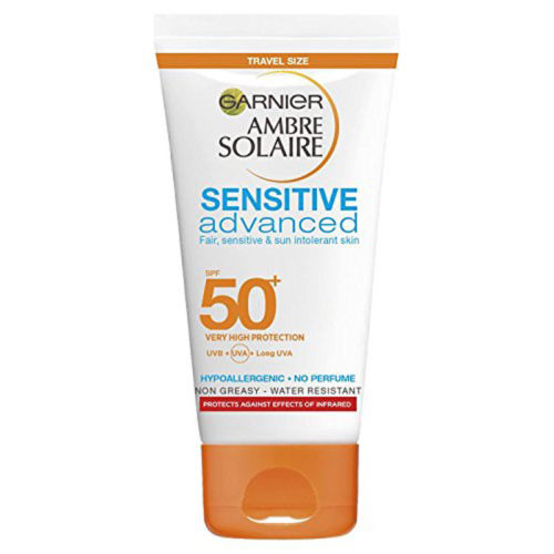 Garnier Ambre Solaire Sensitive SPF50 Sun Cream 50ml -   Garnier EasyMeds Pharmacy