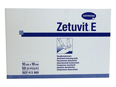 Zetuvit E Non-Sterile Absorbent Dressing Pads, 10cm x 10cm x 50 -   Paul Hartmann EasyMeds Pharmacy