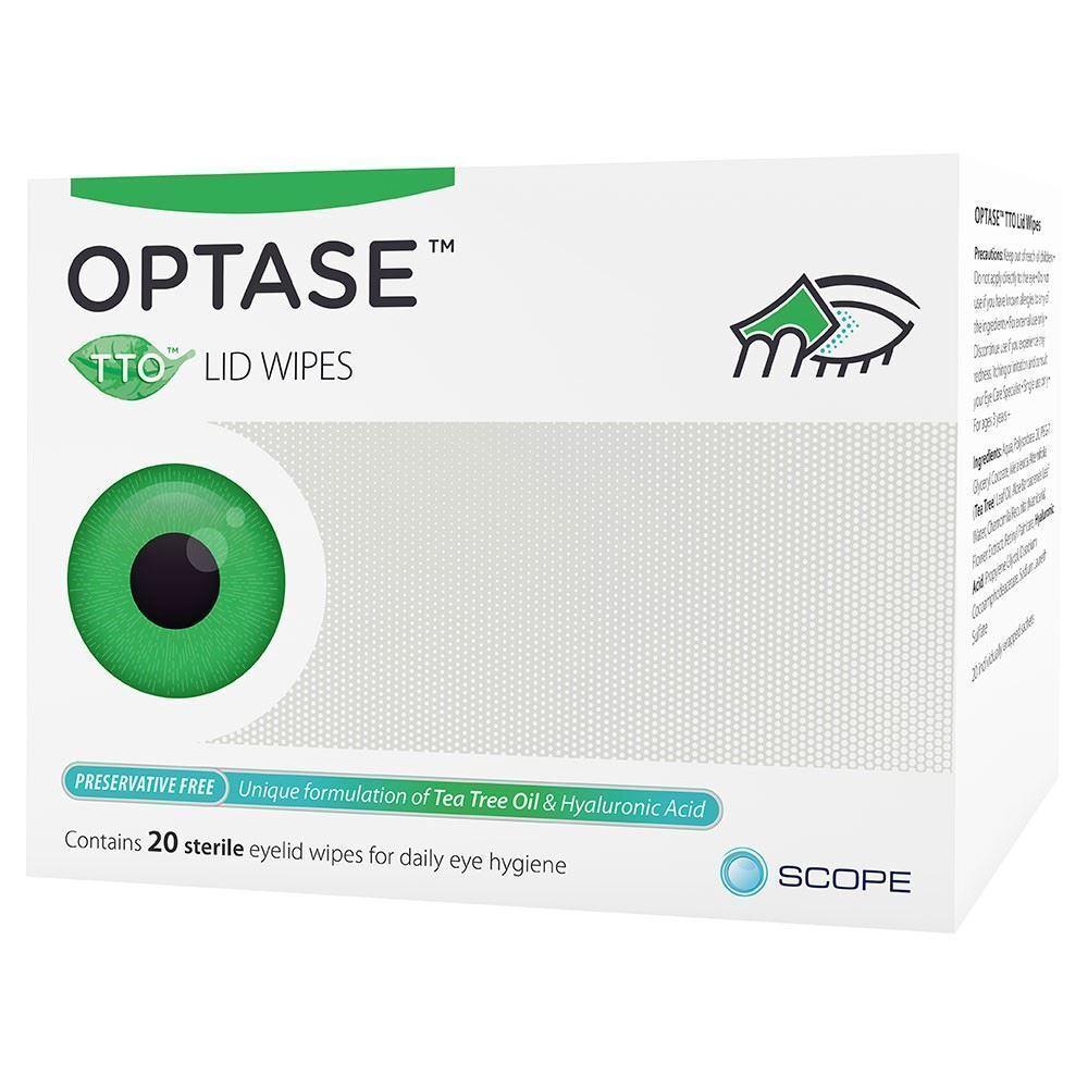 Optase Tea Tree Oil Lid Wipes - Pack of 20 -   Optase EasyMeds Pharmacy