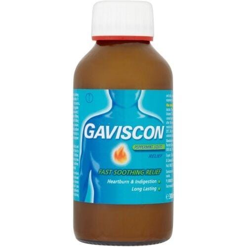 Gaviscon Fast Relief Peppermint Liquid 300ml  Heartburn Indigestion Acid Reflux -   Gaviscon EasyMeds Pharmacy