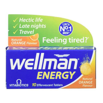 Wellman Energy Orange Flavour Tablets x 10 by Vitabiotics -   Vitabiotics EasyMeds Pharmacy