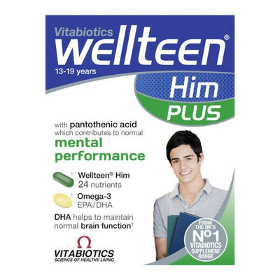 Wellteen Him Plus Tablets x 56 by Vitabiotics -   Vitabiotics EasyMeds Pharmacy