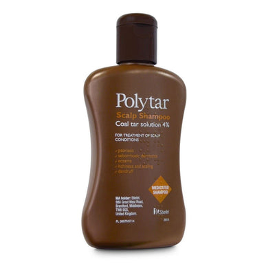 Polytar Scalp Shampoo 150ml - Coal Tar 4%  Scalp Cleanser -   Polytar EasyMeds Pharmacy