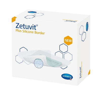 Zetuvit Plus Silicone Border (Now RESPOSORB) Wound Dressing Pads 12.5cm x 12.5cm x 10 -   ZETUVIT EasyMeds Pharmacy