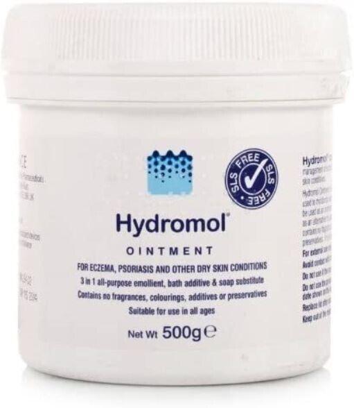 Hydromol Ointment 500g  - Dry Skin Moisturiser and Soap Substitute -   Hydromol EasyMeds Pharmacy