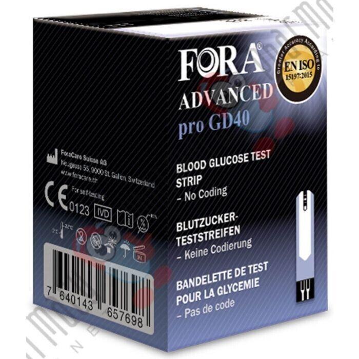 Fora Advance Pro Blood Glucose Test Strip x 50 x 2 -   Fora Advance EasyMeds Pharmacy