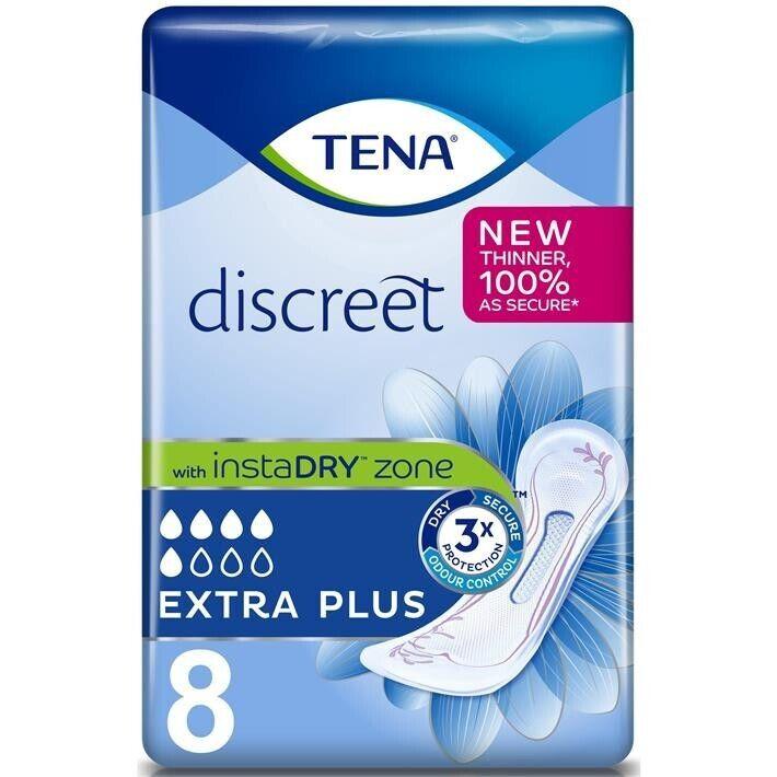 TENA Lady Discreet Extra Plus Incontinence Pads - 3 Packs of 8 -   Tena EasyMeds Pharmacy