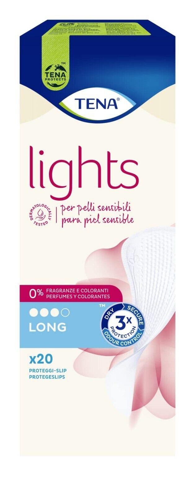 Tena Lights Long Pantyliner Pack of 20 x 6 -   Tena EasyMeds Pharmacy