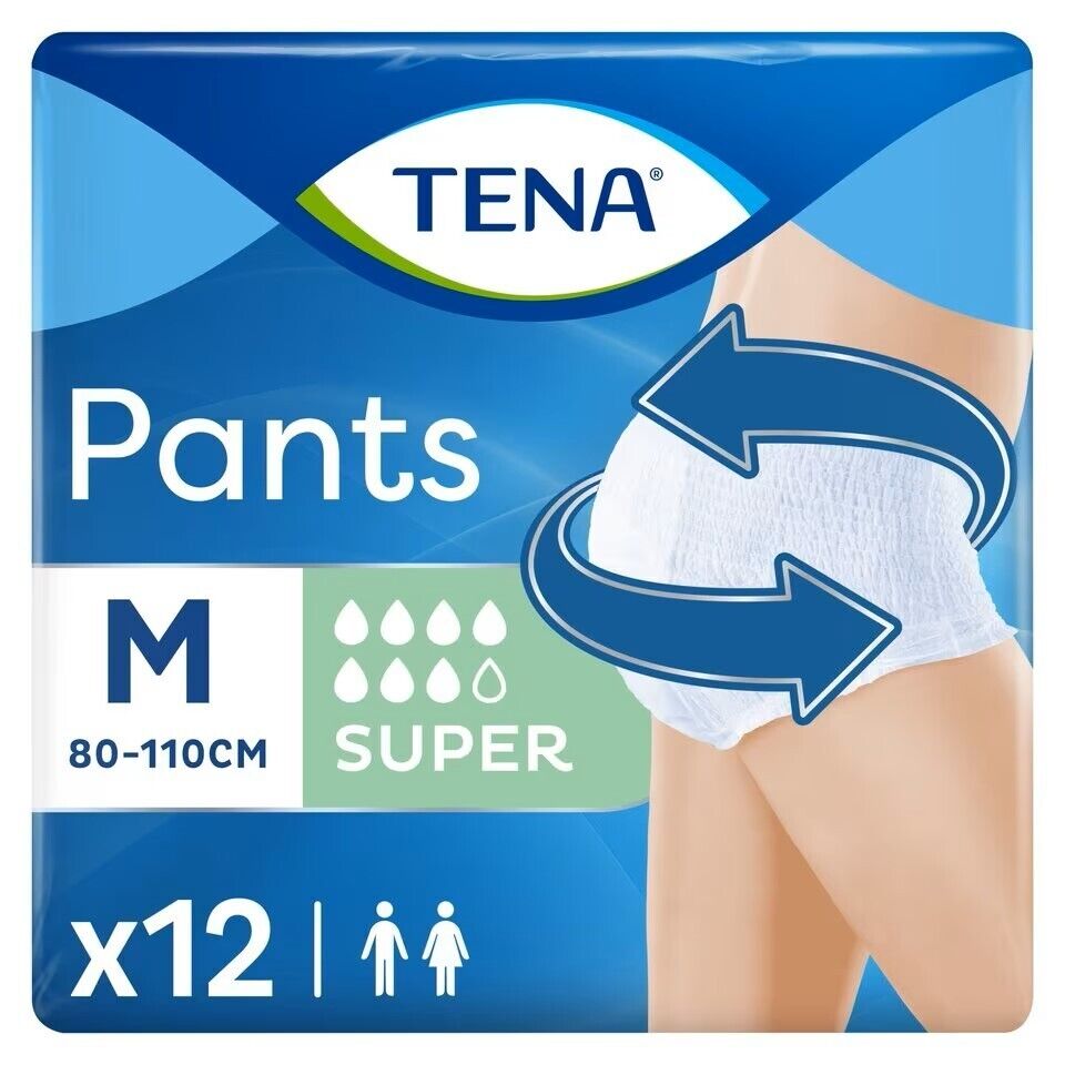 TENA Incontinence Pants Super Medium x 12 -   Tena EasyMeds Pharmacy