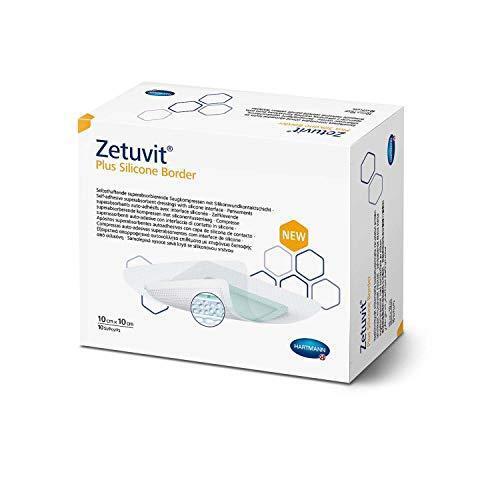 ZETUVIT Plus Silicone Border (Now RESPOSORB) Wound Dressings 10cm x 10cm x 10 -   ZETUVIT EasyMeds Pharmacy