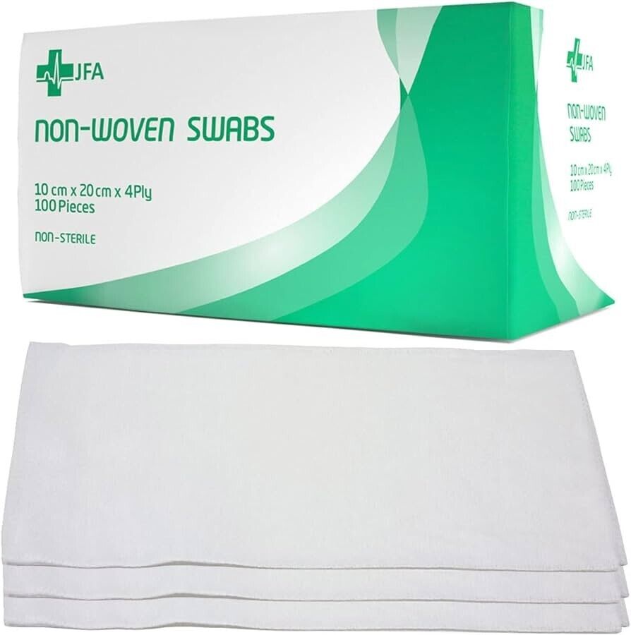 JFA Premium Non-Sterile Non-Woven 4PLY Gauze Swabs 10cm x 20cm x 100 -   JFA Medical EasyMeds Pharmacy