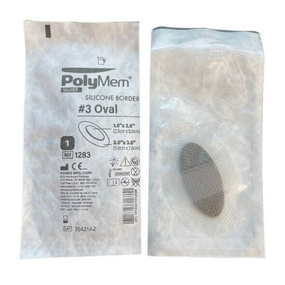 Polymem Silver Oval Dressings 5cm x 7.6cm x 20 -   Polymem EasyMeds Pharmacy