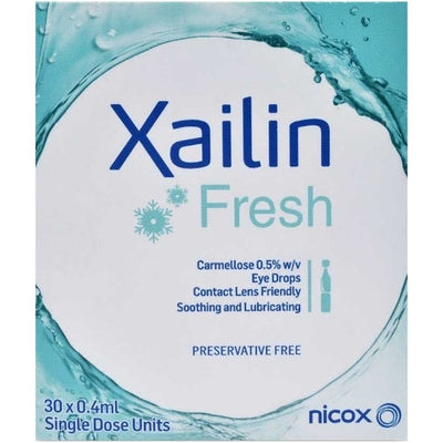 Xailin Fresh Dry Eye Drops 30 x 0.4ml Unit Dose Vials -   VISUFARMA INTERNATIONAL EasyMeds Pharmacy