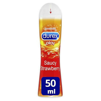 Durex Play Saucy Strawberry Flavoured Gel Lube 50ml -   Durex EasyMeds Pharmacy