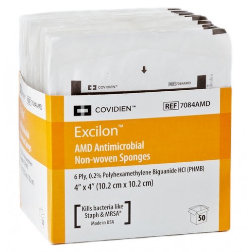 Excilon AMD Sponges 10cm x 10cm x 50 - 6-ply Drain Sponges -   Excilon EasyMeds Pharmacy