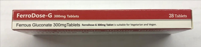 FERRODOSE Ferrous Gluconate Tablets 300mg | Pack of 28 -   Trion Pharma Ltd EasyMeds Pharmacy