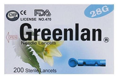 Greenlan 28G Needle Lancets x 200 -   Greenlan EasyMeds Pharmacy