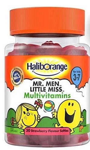 Haliborange for Kids 3-7 Mr. Men Little Miss Multivitamins - 30 Strawberry Flavour Softies - 2 Pack -   Seven Seas EasyMeds Pharmacy