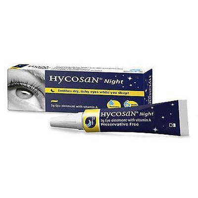 Hycosan Night Preservative-free Soothing Vitamin A Eye Ointment 5g -   Hycosan EasyMeds Pharmacy