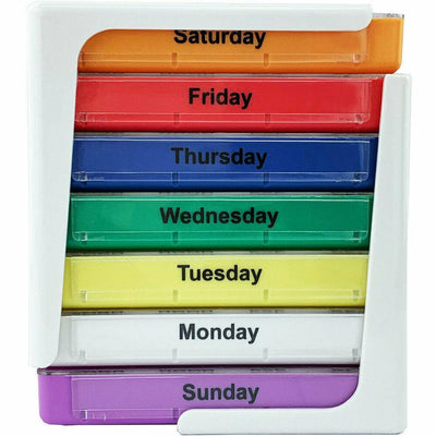 JFA Medical Weekly Pill Box Organiser for Medicines Supplements -28 Compartments -   JFA Medical EasyMeds Pharmacy