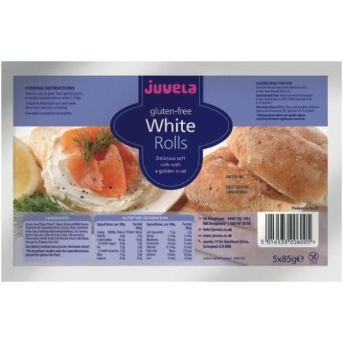 Juvela Gluten-Free White Rolls 85g x 5 (1 Pack) -   Juvela EasyMeds Pharmacy