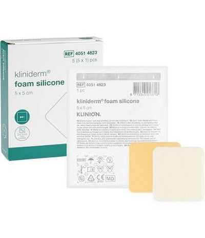 Kliniderm Foam Silicone Dressing 5cm x 5cm x 5 -   Klinion EasyMeds Pharmacy