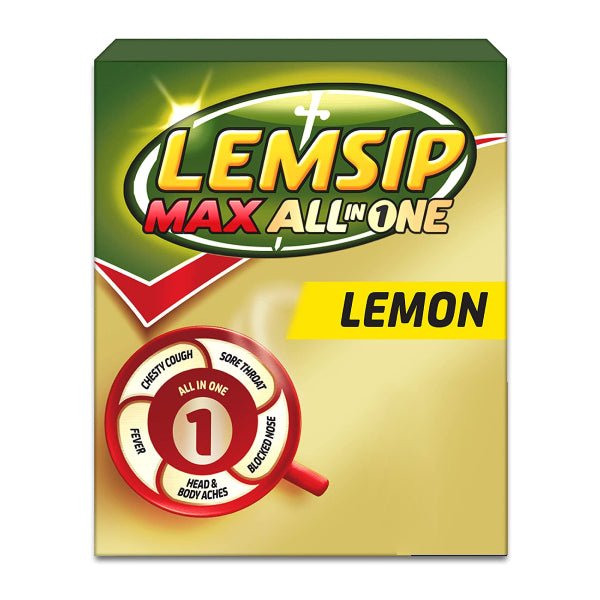 Lemsip Max All-in-One Lemon Sachets x 8 -   Reckitt Benckiser EasyMeds Pharmacy