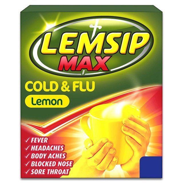 Lemsip Max Cold & Flu Lemon Sachets x 10 -   Reckitt Benckiser EasyMeds Pharmacy