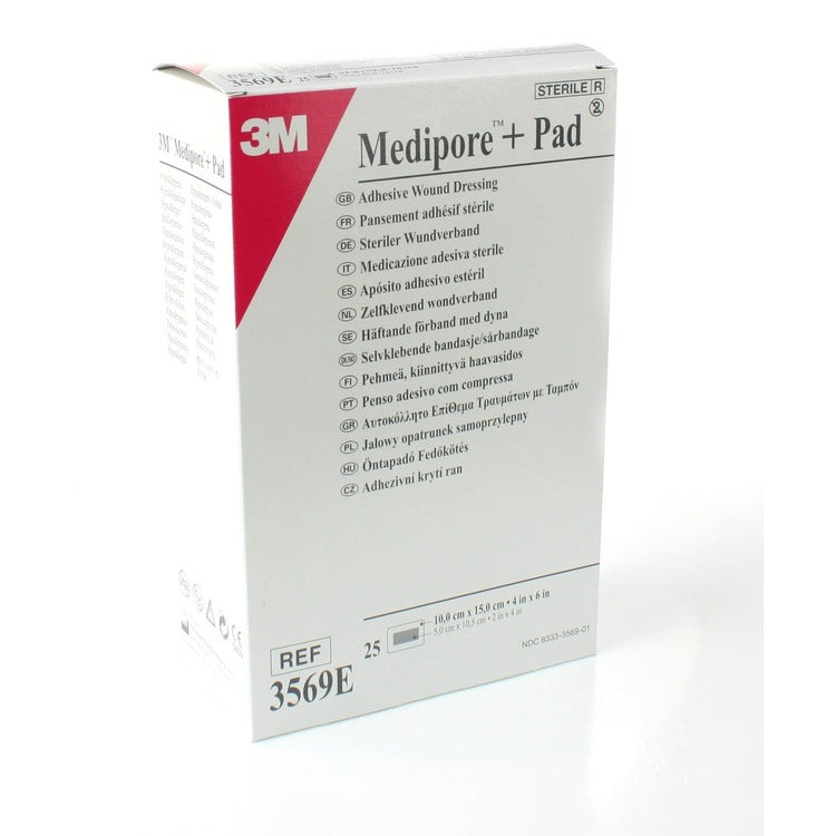 Medipore Low Adherent Absorbent Pad 10cm x 15cm x 25 -   Medipore EasyMeds Pharmacy