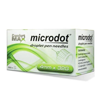 Microdot Droplet Pen Needles 4mm/32g x 100 -   Cambridge Sensors EasyMeds Pharmacy