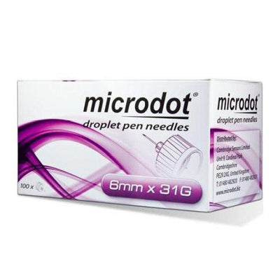 Microdot Droplet Pen Needles 6mm/31g x 100 -   Cambridge Sensors EasyMeds Pharmacy