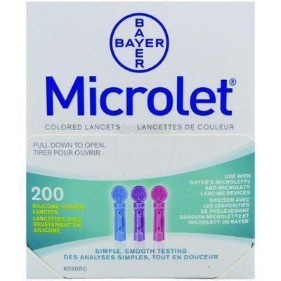 Microlet 28G Coloured Lancets x 200 -   Bayer EasyMeds Pharmacy