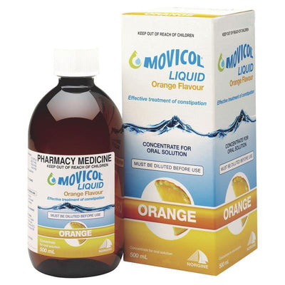 Movicol Liquid Concentrate Orange Potassium Chloride & Sodium Hydrog 500ml -   Forum Health Products LTD EasyMeds Pharmacy