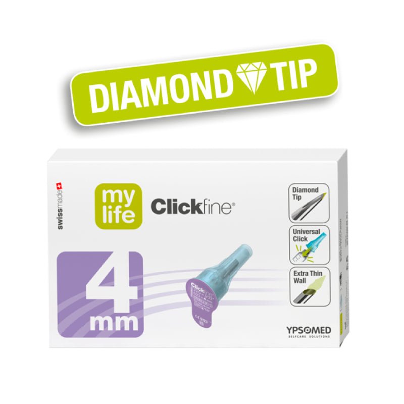 Mylife Clickfine Diamond Tip Pen Needles 4mm x 100 -   Ypsomed Limited EasyMeds Pharmacy