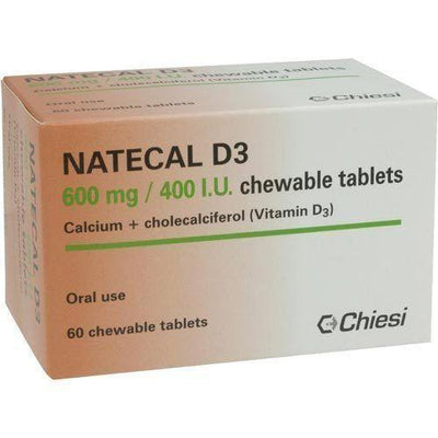 Natecal D3 600mg Chewable Tablets x 60 | Calcium/Vitamin D Supplement -   Natecal EasyMeds Pharmacy