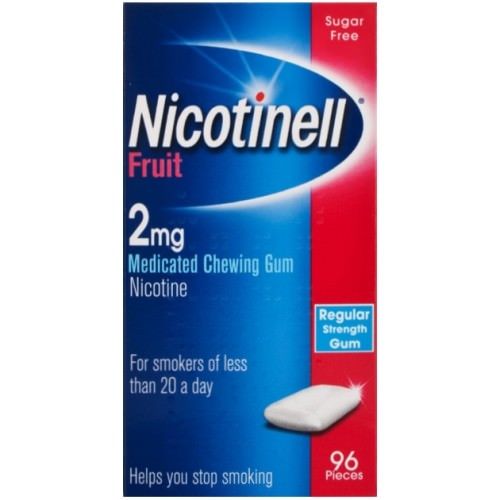 Nicotinell Fruit Medicated Chewing Gum 2mg x 96 / 204 -   Johnson & Johnson EasyMeds Pharmacy